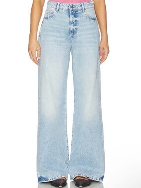 Icon Denim High-Rise Wide Leg Light Wash Jeans